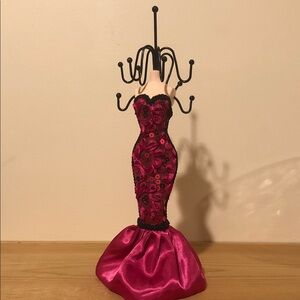 Elegant Pink Dress Jewelry Holder